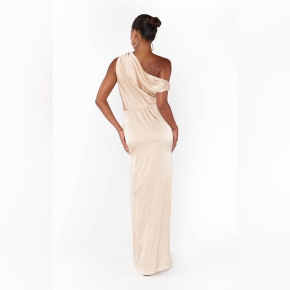 SHOW ME YOUR MUMU Jodie Maxi Dress In Champagne Luxe Satin - Picture 8 of 13